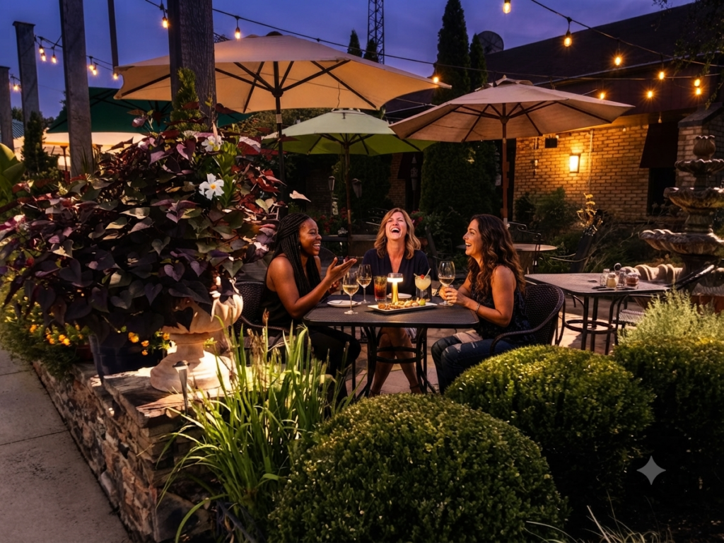 A group of 3 women enjoying a evening out at da Vinci's Table in Burlington, NC