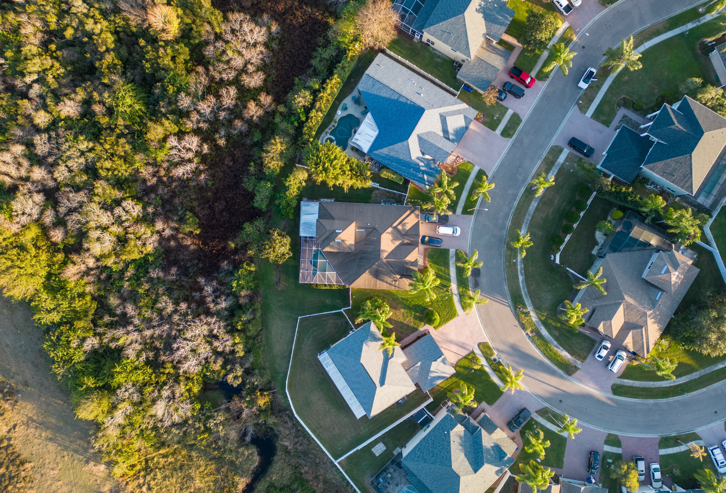 Neighborhood from drone view